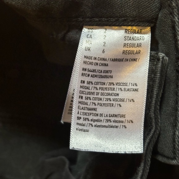 American Eagle Outfitters Black Ripped Denim Skinny Jeans - Picture 5 of 8